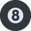 Pool 8 Ball emoji, Twitter / X design