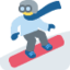Snowboarder emoji, Twitter / X design