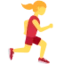 Woman Running Facing Right emoji, Twitter / X design