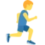 Man Running Facing Right emoji, Twitter / X design