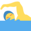 Man Swimming emoji, Twitter / X design