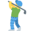 Download Man Golfing emoji, Twitter / X style