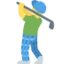 Man Golfing emoji, Twitter / X design