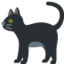 Download Black Cat emoji, Twitter / X style