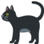 Black Cat emoji, Twitter / X design