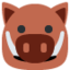 Boar emoji, Twitter / X design