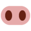Pig Nose emoji, Twitter / X design
