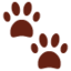 Paw Prints emoji, Twitter / X design