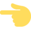 Backhand Index Pointing Left emoji, Twitter / X design