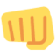 Oncoming Fist emoji, Twitter / X design
