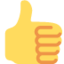 Download Thumbs Up emoji, Twitter / X style