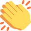 Clapping Hands emoji, Twitter / X design