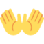 Open Hands emoji, Twitter / X design