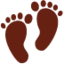 Footprints emoji, Twitter / X design