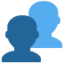 Busts in Silhouette emoji, Twitter / X design