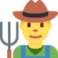 Man Farmer emoji, Twitter / X design