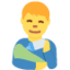 Download Man Feeding Baby emoji, Twitter / X style
