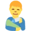 Man Feeding Baby emoji, Twitter / X design