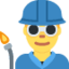 Download Man Factory Worker emoji, Twitter / X style