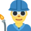 Man Factory Worker emoji, Twitter / X design