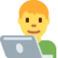 Man Technologist emoji, Twitter / X design