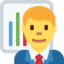 Download Man Office Worker emoji, Twitter / X style