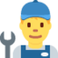 Man Mechanic emoji, Twitter / X design