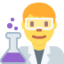 Download Man Scientist emoji, Twitter / X style