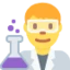 Man Scientist emoji, Twitter / X design