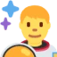 Man Astronaut emoji, Twitter / X design