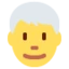 Man White Hair emoji on Discord