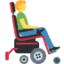 Man In Motorized Wheelchair Facing Right emoji, Twitter / X design
