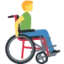 Man In Manual Wheelchair Facing Right emoji, Twitter / X design