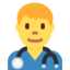 Download Man Health Worker emoji, Twitter / X style