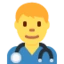 Man Health Worker emoji, Twitter / X design