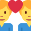 Couple Men Heart emoji, Twitter / X design