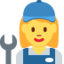 Woman Mechanic emoji, Twitter / X design