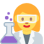 Download Woman Scientist emoji, Twitter / X style