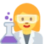 Woman Scientist emoji, Twitter / X design