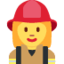 Download Woman Firefighter emoji, Twitter / X style