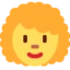 Woman Curly Hair emoji on Discord
