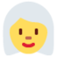 Download Woman White Hair emoji, Twitter / X style