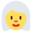 Woman White Hair emoji on Discord