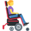 Woman In Motorized Wheelchair Facing Right emoji