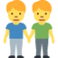 Men Holding Hands emoji, Twitter / X design