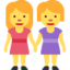 Download Women Holding Hands emoji, Twitter / X style