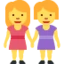 Women Holding Hands emoji, Twitter / X design