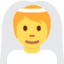 Person with Veil emoji, Twitter / X design