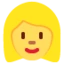 Woman Blond Hair emoji on Discord