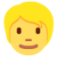 Download Person: Blond Hair emoji, Twitter / X style